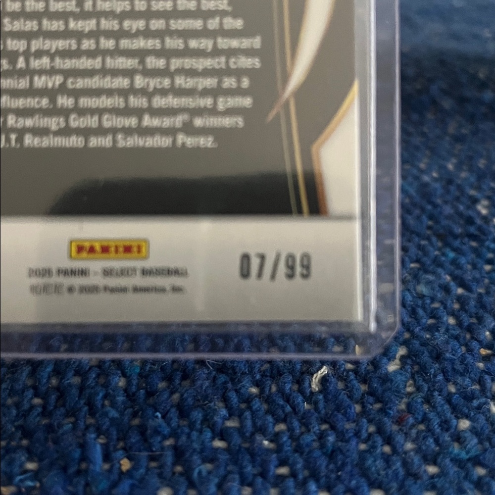 💎 2025 Flawless Ethan Salas RPA /10 + ‘25 Select White Concourse PRIZM #’d 7/99 - Picture 7 of 7